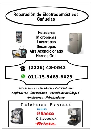 REPARACIÓN DE ELECTRODOMÉSTICOS CAÑUELAS